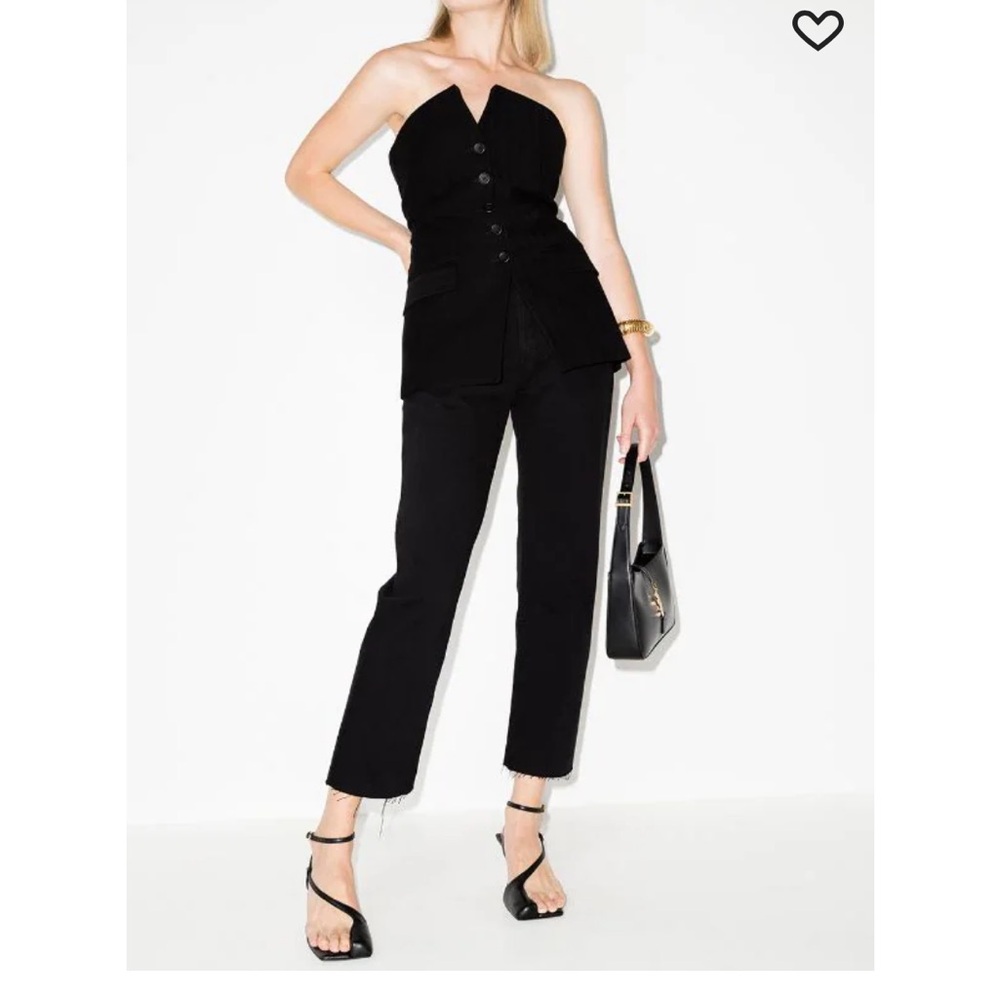 Re/done black stovepipe jeans